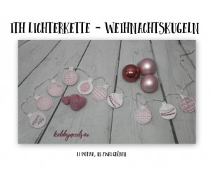 Stickserie - ITH Lichterkette Weihnachtskugeln